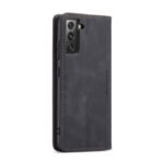 CaseMe-013 TPU Business Style Vintage Matte Horizontal Flap Leather Case for Samsung Galaxy S22 5G Black - Image 2