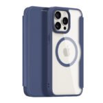 DUX DUCIS Skin X Pro Series Magnetic Horizontal Flip Leather TPU + PU Case for iPhone 15 Pro Max Blue