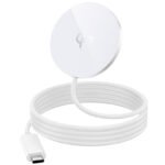 HOCO CW63 Fast Qi2 Magnetic Wireless Fast Charger with 1.2M Type-C Port Cable White