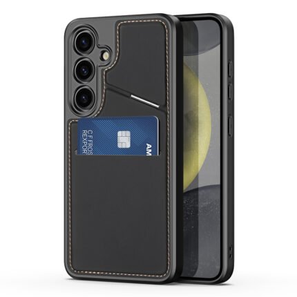 DUX DUCIS Rafi II Series Magnetic Leather TPU+PC Case for Samsung Galaxy S24 Black