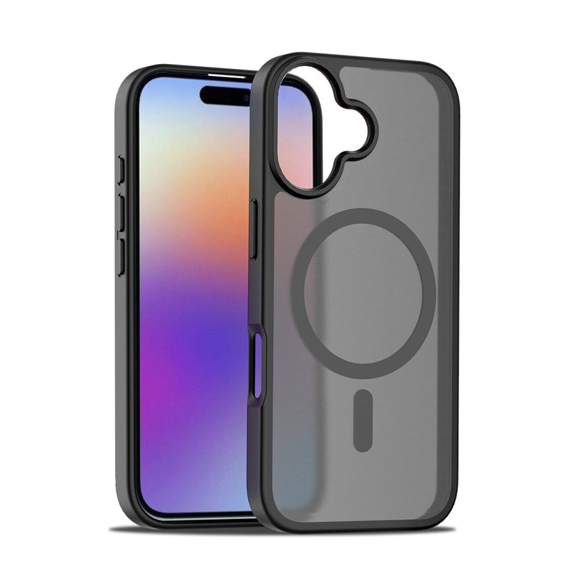 86720250611173215.jpg Magsafe Anti-drop Matte Translucent Case for iPhone 17 Black - Image 1