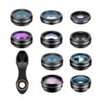 APEXEL APL-DG10 10 in 1 Phone Camera Lens Kit Fisheye Wide Angle Macro Telescope Lens