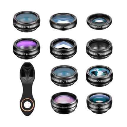 APEXEL APL-DG10 10 in 1 Phone Camera Lens Kit Fisheye Wide Angle Macro Telescope Lens