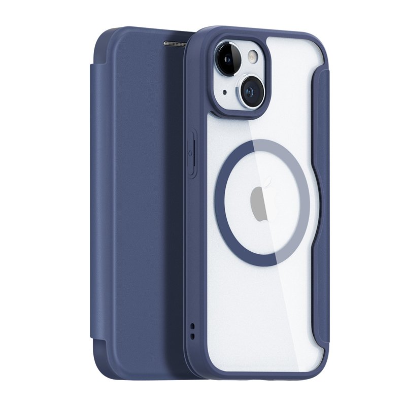 87120240423111825.jpg DUX DUCIS Skin X Pro Series Magnetic Horizontal Flip Leather TPU + PU Case for iPhone 15 Blue - Image 1