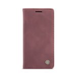 CaseMe-013 TPU Business Style Vintage Matte Horizontal Flap Leather Case for iPhone 12 Mini Red