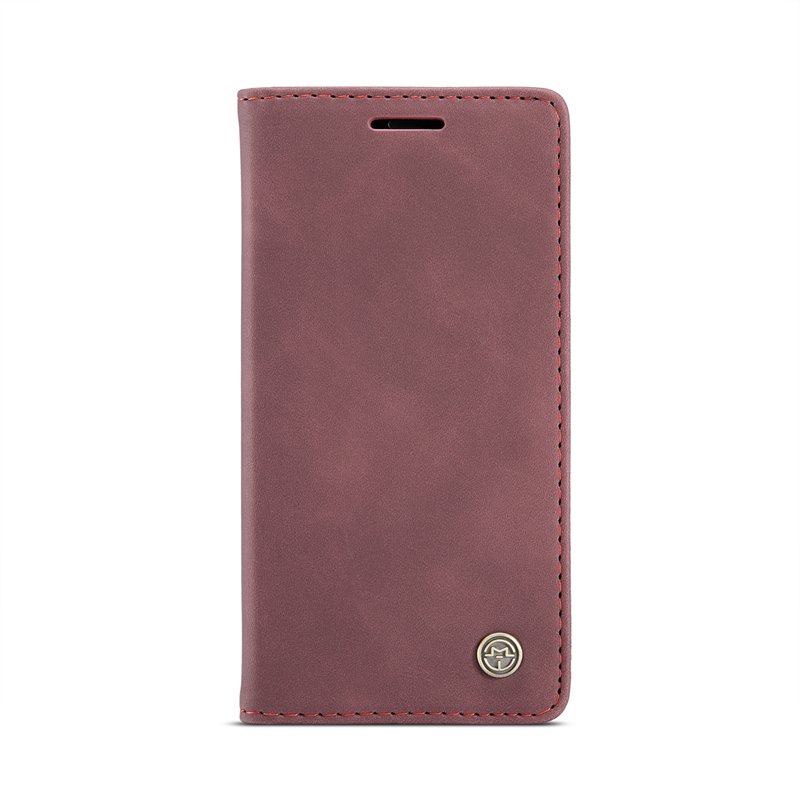 87420210605161744.jpg CaseMe-013 TPU Business Style Vintage Matte Horizontal Flap Leather Case for iPhone 12 Mini Red - Image 1