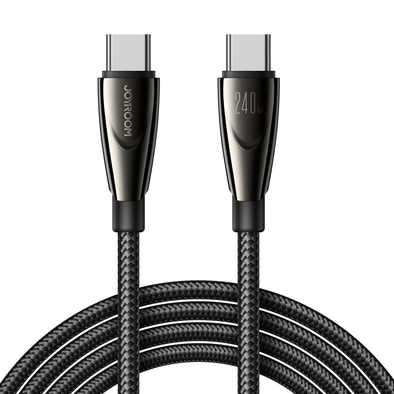 88220241016164452.jpg JOYROOM SA31-CC5 240W 1.2M Type-C to Type-C Pioneer Series Fast Charging Data Cable Black CE/ROHS Certified - Image 1
