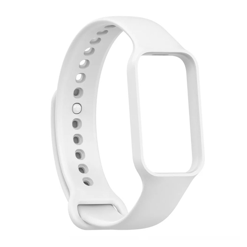 89620240802145915.jpg Silicone Watch Band for Xiaomi Smart Band 8 Active White - Image 1