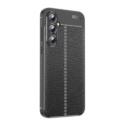 Litchi Texture TPU Case for Samsung Galaxy A35 Black