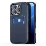 DUX DUCIS Rafi II Series Magnetic Leather TPU+PC Case for iPhone 16 Pro Max Blue