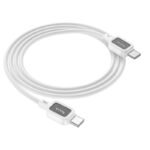 HOCO X108 3A 60W 1M Type-C to Type-C Benefit Silicone Charging Data Cable White - Image 2