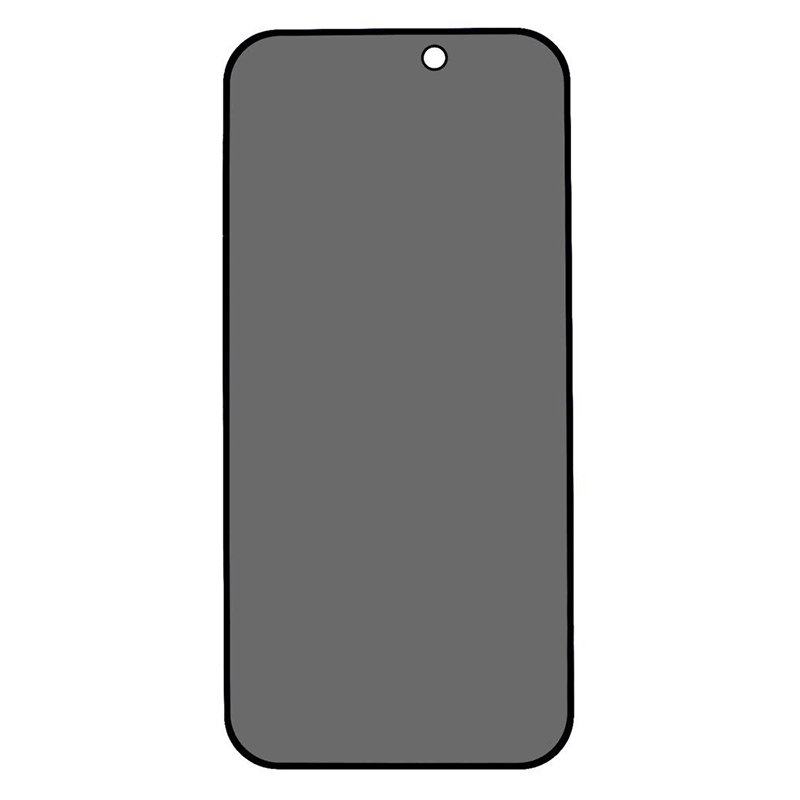91820230912092343.jpg Privacy Anti-Glare Full Screen Tempered Glass Screen Protector for iPhone 15 Black - Image 1