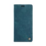 CaseMe-013 TPU Business Style Vintage Matte Horizontal Flap Leather Case for iPhone 12 Pro Max Blue