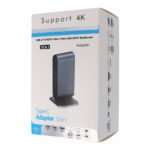 3.5mm Audio+VGA+RJ45+HDMI+PD+SD/TF+Type-C*2+USB*4 12 in 1 Hub Laptop Docking Station with 1M Type-C to Type-C Data Cable - Image 2