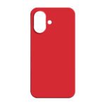 Full Pure Color Liquid Silicone Case Without Logo for iPhone 16 Red