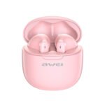 AWEI T68 ENC 4 Mic Noise Canceling TWS Deep Bass Bluetooth Earphones Pink