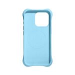 Full Pure Color MagSafe Liquid Silicone Ripple Case with Customize Side Keys Hole for iPhone 16 Blue - Image 2