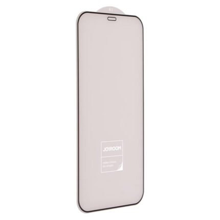 JOYROOM JR-PF596 2.5D Silk Screen Full Screen Tempered Glass Screen Protector with Anti-Dust Mesh for iPhone 12/12 Pro Black