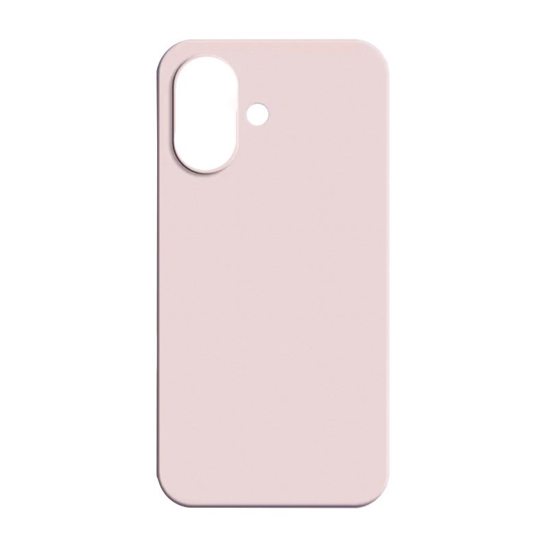 96120240830182638.jpg Full Pure Color Liquid Silicone Case Without Logo for iPhone 16 Pink - Image 1