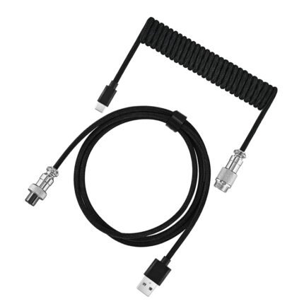 3M Type-C Mechanical Keyboard Coiled Cable for Gaming Keyboard Black