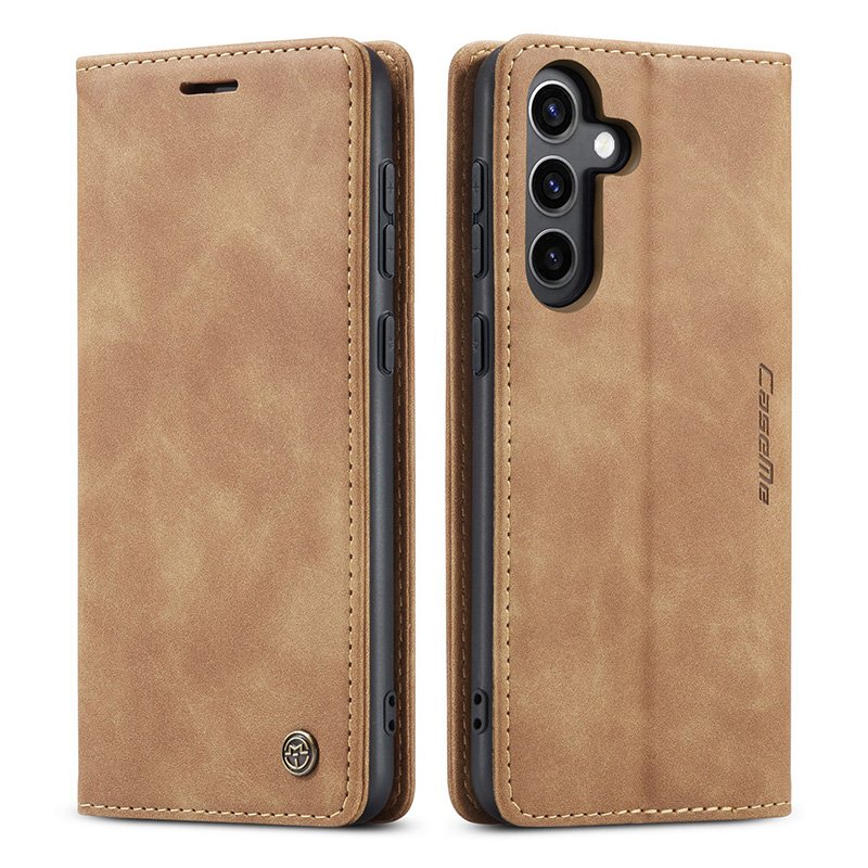 96820241028192159.jpg CaseMe-013 TPU Business Style Vintage Matte Horizontal Flap Leather Case for Samsung Galaxy A16 5G Brown - Image 1