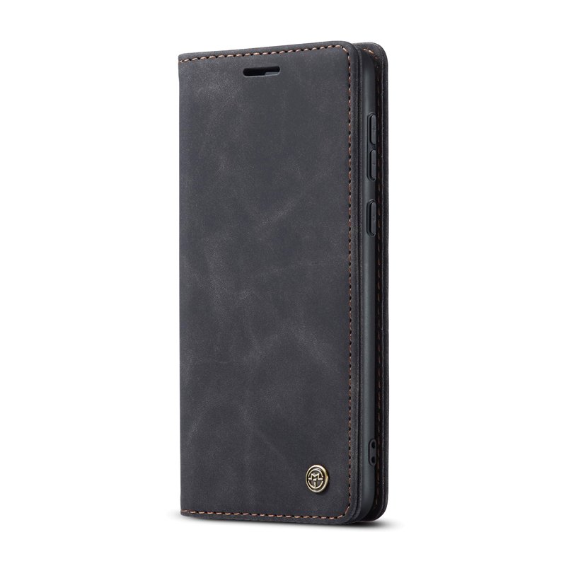 97020240425171249.jpg CaseMe-013 TPU Business Style Vintage Matte Horizontal Flap Leather Case for Samsung Galaxy A55 Black - Image 1