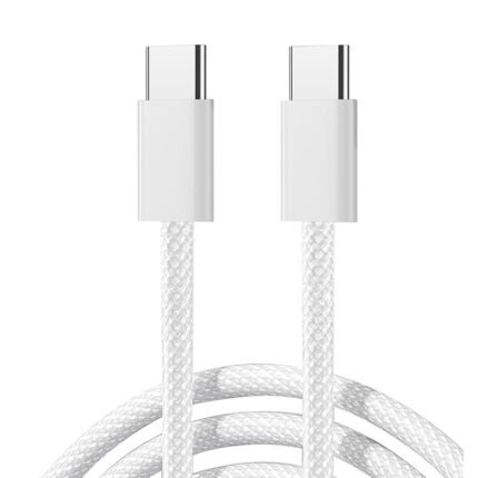 JOYROOM S-A45 60W 1M Type-C to Type-C Ben Series Braided Fast Charging Data Cable White CE/ROHS Certified