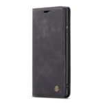 CaseMe-013 TPU Business Style Vintage Matte Horizontal Flap Leather Case for Samsung Galaxy A71 Black