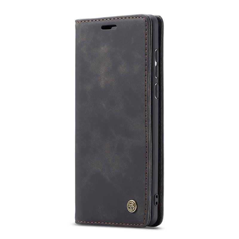 99120210611132411.jpg CaseMe-013 TPU Business Style Vintage Matte Horizontal Flap Leather Case for Samsung Galaxy A71 Black - Image 1
