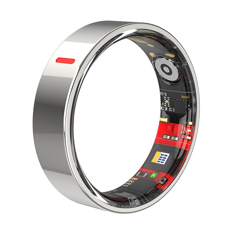 99420250620134843.jpg 18.1mm Diameter High Precision Algorithm Smart Ring with Charging Case Silver - Image 1