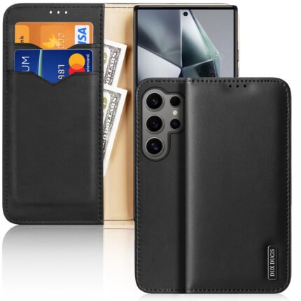 DUX DUCIS Hivo Series Magnetic Horizontal Flip Leather TPU + PU Case for Samsung Galaxy S24 Ultra Black
