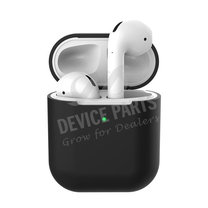 as040477a_2104015937_1.jpg Anti-drop Dust-proof Bluetooth Earphone Silicone Case for AirPods 1/AirPods 2 Black - Image 1