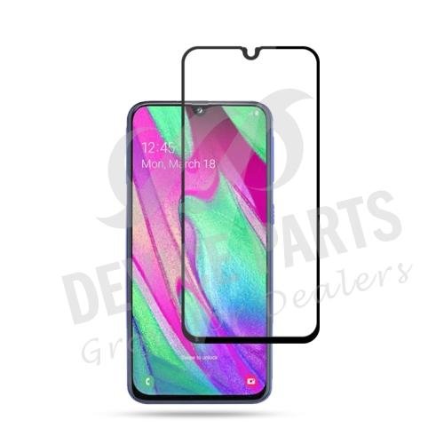 as043330a_2104015850_1.jpg Silk Screen Full Screen Tempered Glass Screen Protector for Samsung Galaxy A40 Black - Image 1