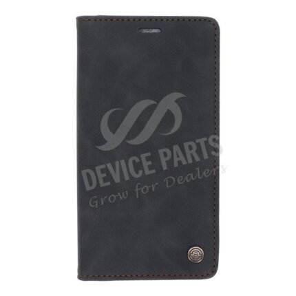 CaseMe-013 PU + PC Business Style Vintage Matte Horizontal Flap Leather Case for iPhone 11 Black