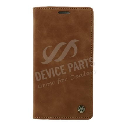 CaseMe-013 PU + PC Business Style Vintage Matte Horizontal Flap Leather Case for iPhone 11 Mocha