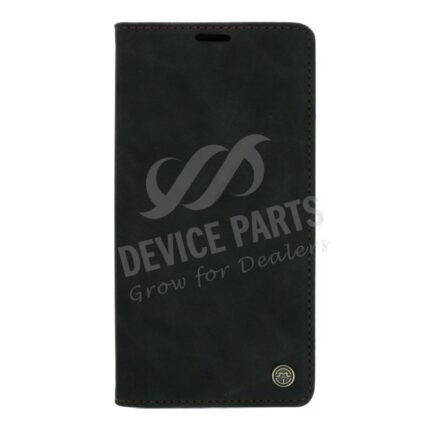 CaseMe-013 PU + PC Business Style Vintage Matte Horizontal Flap Leather Case for iPhone 11 Pro Max Black