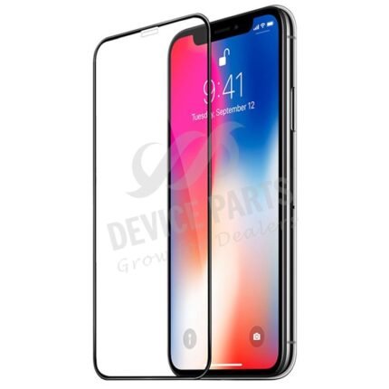 Silk Screen Full Screen Tempered Glass Screen Protector for iPhone 12/12 Pro Black