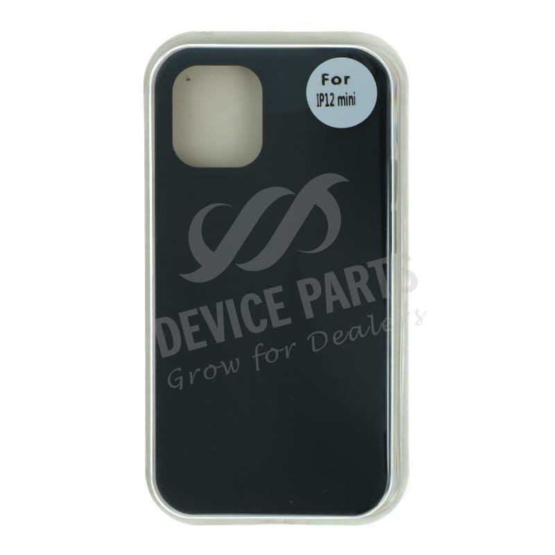 as062820a_2104276430_1.jpg Full Coverage Liquid Silicone Case for iPhone 12 Mini Black without Logo - Image 1