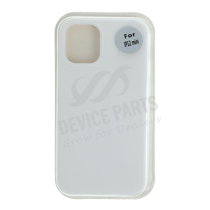 as062820b_2104273244_1.jpg Full Coverage Liquid Silicone Case for iPhone 12 Mini White without Logo - Image 1