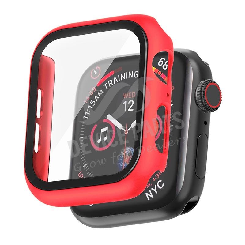 as063736b_2104019493_1.jpg Case with Screen Protector for Apple Watch Series 4 40mm/Series 5 40mm/Series 6 40mm/SE 40mm Red - Image 1
