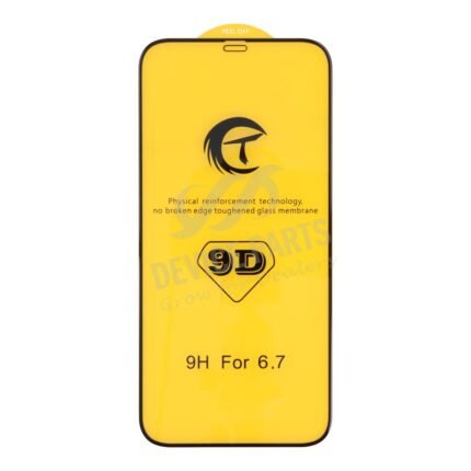 9D Full Screen Tempered Glass Screen Protector for iPhone 12 Pro Max Black