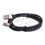 1M 5A PD40W Nylon Weave Type-C Fast Charging Data Cable Gold