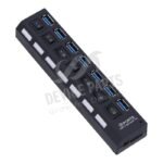 7 Ports Fast Speed USB 3.0 HUB with On/Off Switch EU Adapter - Image 2