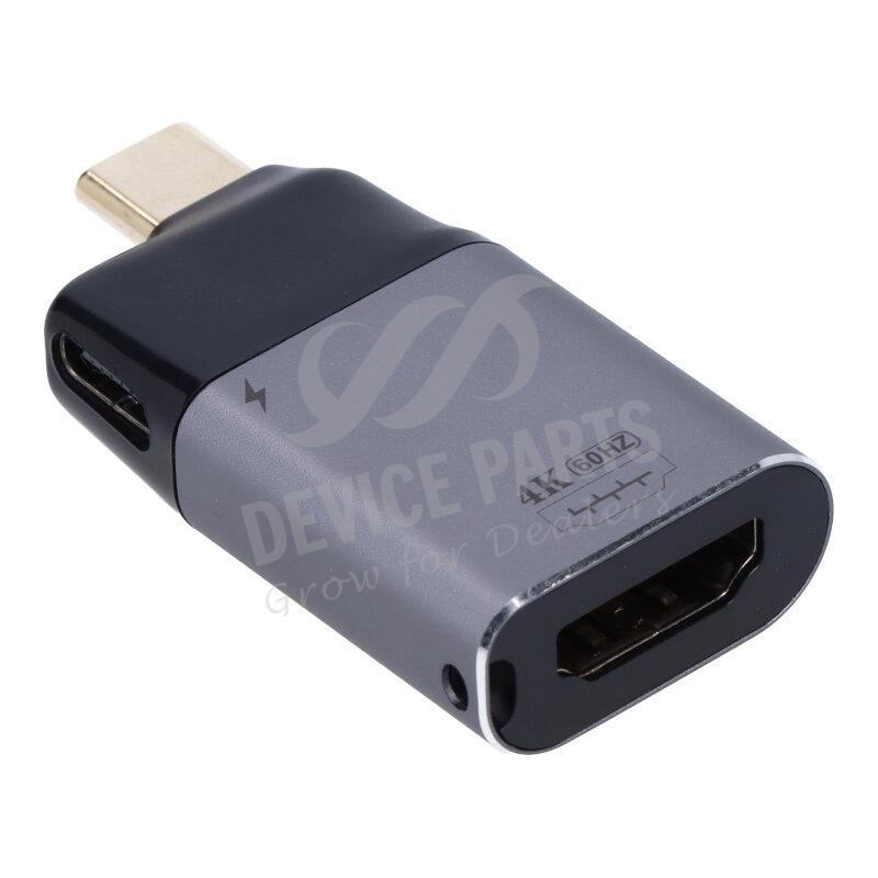 as072449_2106019915_1.jpg 2 Gen Type-C(Male) to Type-C(Female)+HDMI 4K@60Hz HD Smart Converter Adapter - Image 1