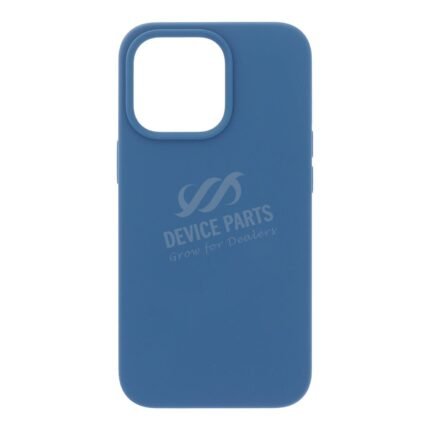 Full Pure Color Liquid Silicone Case Without Logo for iPhone 13 Pro Blue Cobalt