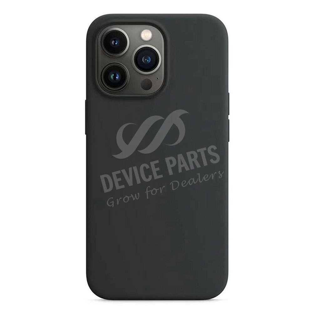 as082673i_2209261454_1.jpg Full Pure Color Liquid Silicone Case Without Logo for iPhone 13 Pro Max Black - Image 1