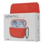 Anti-drop Silicone Thickened Earphone Case for AirPods Pro 2nd Orange - Image 2