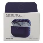 Ultra-thin Liquid Silicone Case for AirPods Pro 2nd Midnight Blue - Image 2