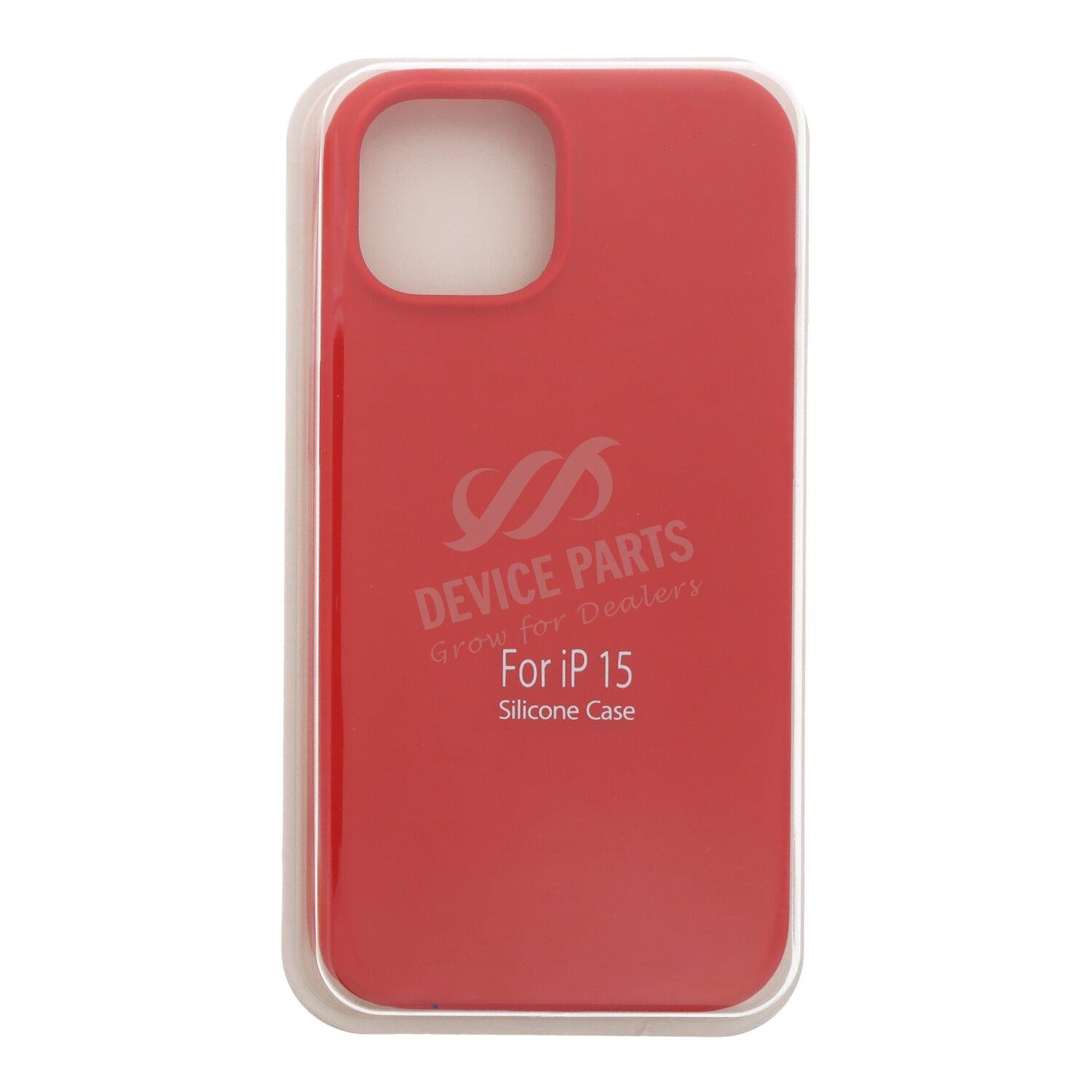 as130169c_2309209200_1.jpg Full Pure Color Liquid Silicone Case Without Logo for iPhone 15 Red - Image 1