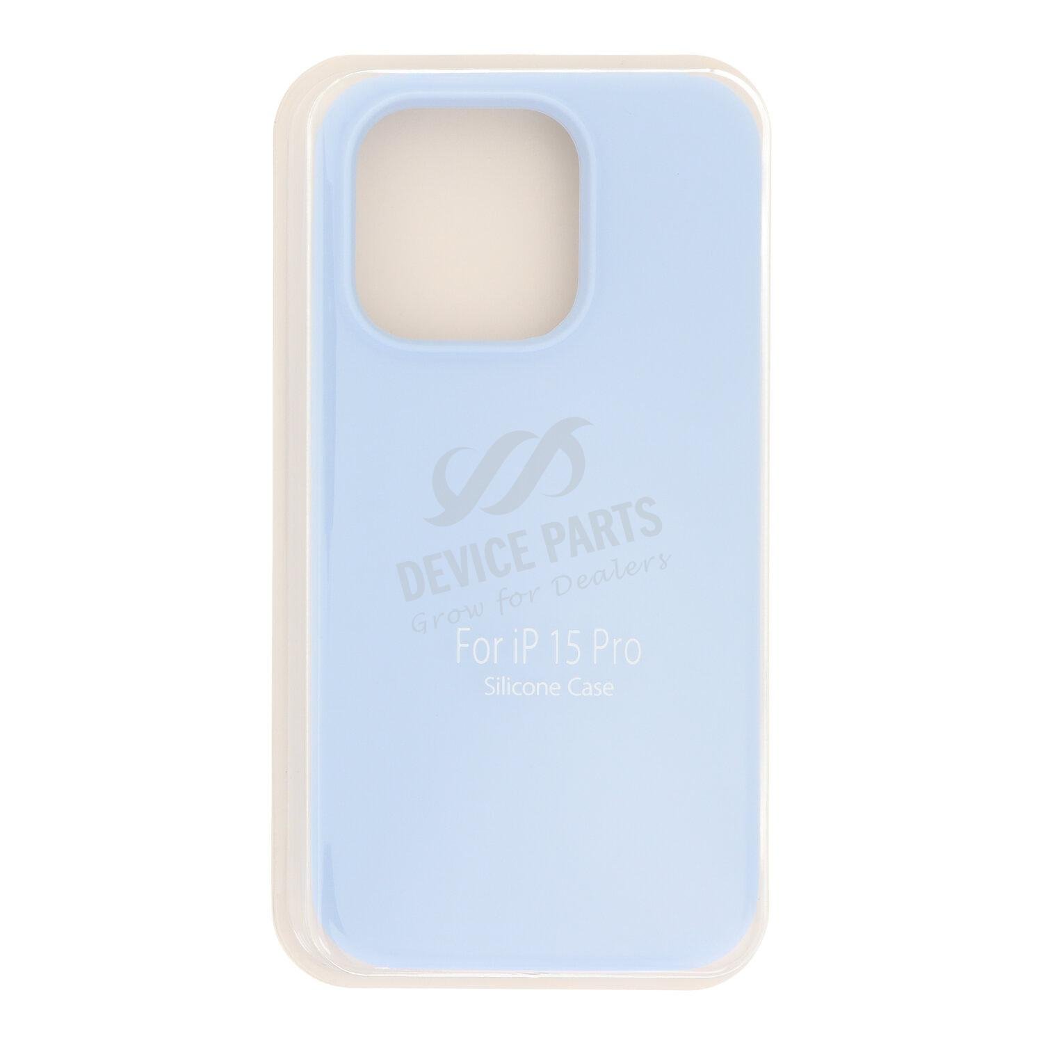 as130187d_2310176533_1.jpg Full Pure Color Liquid Silicone Case Without Logo for iPhone 15 Pro Azure - Image 1